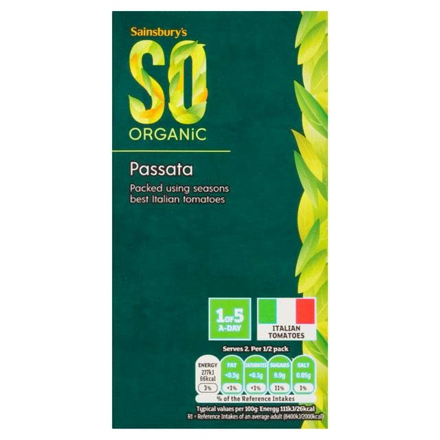 Sainsbury's Passata, So Organic 500g - gallery image 1