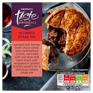Sainsbury's Steak Pie, Taste the Difference 250g