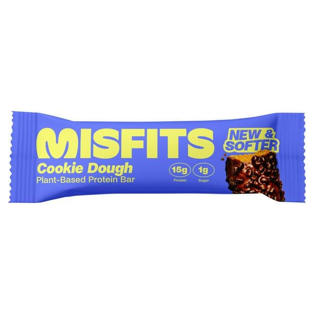 Misfits Cookie Dough Flavour Plant Based Protein Bar 50g - gallery image 1