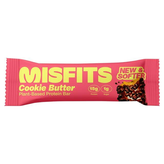 Misfits Cookie Butter Flavour Plant Based Protein Bar 50g - gallery image 1