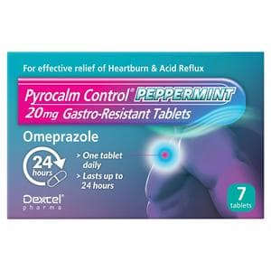 Dexcel Pharma Pyrocalm Control Peppermint Flavour Gastro Resistant Tablets x7