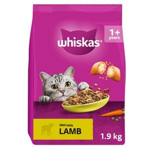 Whiskas 1+ Lamb Adult Dry Cat Food 1.9kg