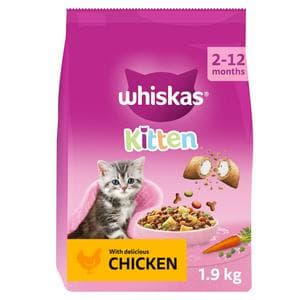 Whiskas Chicken Kitten Dry Cat Food 1.9kg