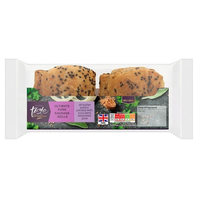 Sainsbury's Ultimate Pork Sausage Rolls, Taste the Difference 270g - gallery image 1