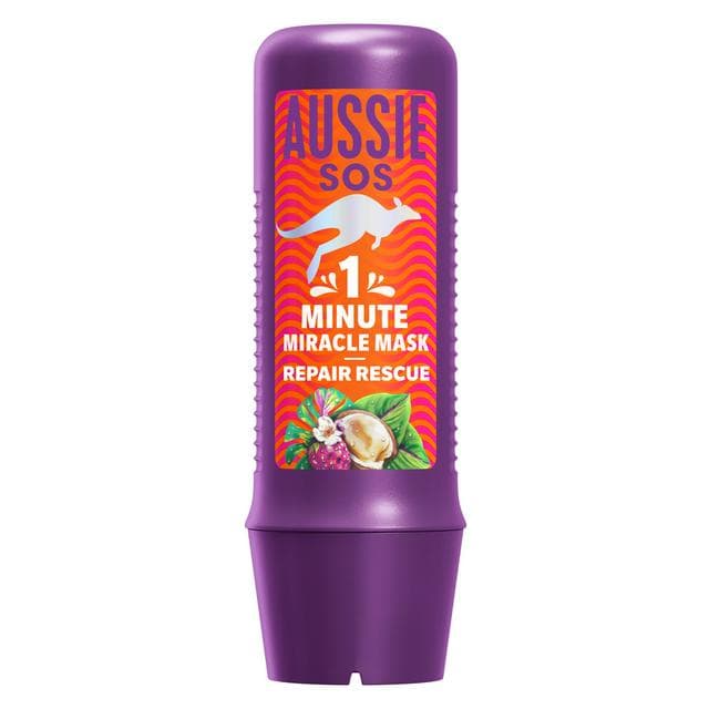 Aussie Sos 1 Minute Miracle Repair Rescue Mask To Deeply Nourish Dry Damaged Hair 250ml - gallery image 1