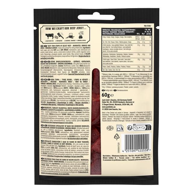 Jack Link's Beef Jerky Original 60g - gallery image 2