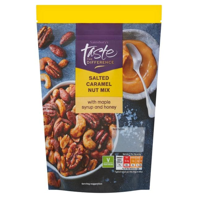 Sainsbury's Salted Caramel Nut Mix, Taste the Difference 175g - gallery image 1