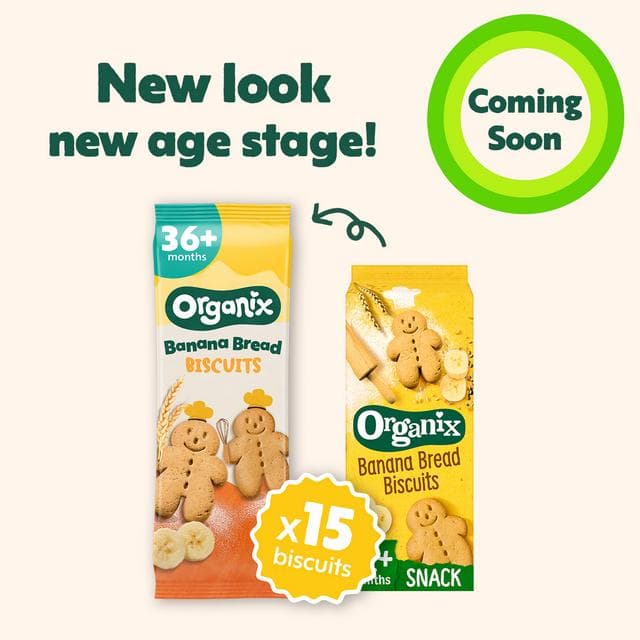 Organix Banana Bread Biscuits 12+ Months 135g - gallery image 2
