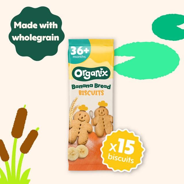 Organix Banana Bread Biscuits 12+ Months 135g - gallery image 3