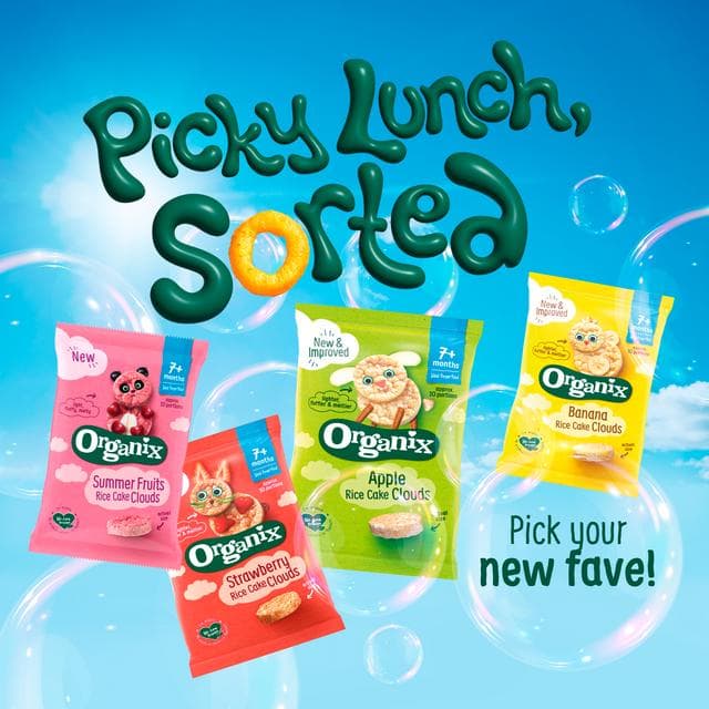 Organix 4 x 18g 7+ Months Summer Fruits Rice Cake Clouds - gallery image 4