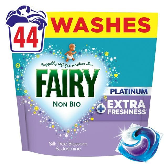 Fairy Non Bio Platinum Pods Laundry Detergent Washing Capsules Silk Tree Blossoml 44 Washes - gallery image 1