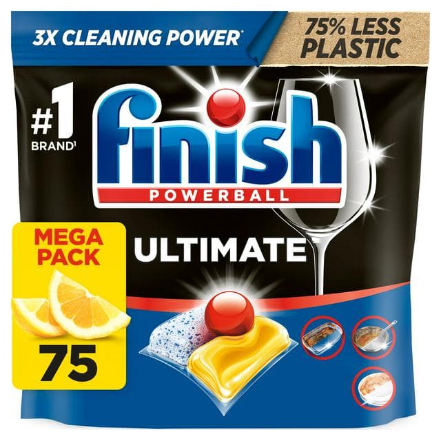 Finish Ultimate Deep Clean & Shine Dishwasher Tablets Lemon x75 - gallery image 1