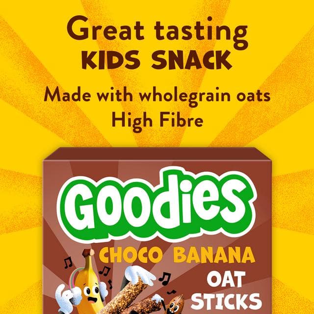 Goodies Choco & Banana 5 x 23g Multipack Kids Snack Oat Sticks Bars - gallery image 2
