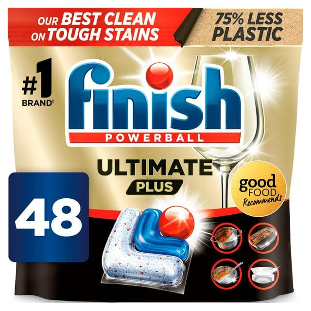 Finish Ultimate Plus Intensive Clean & Shine Dishwasher Tablets Regular x48 - gallery image 1