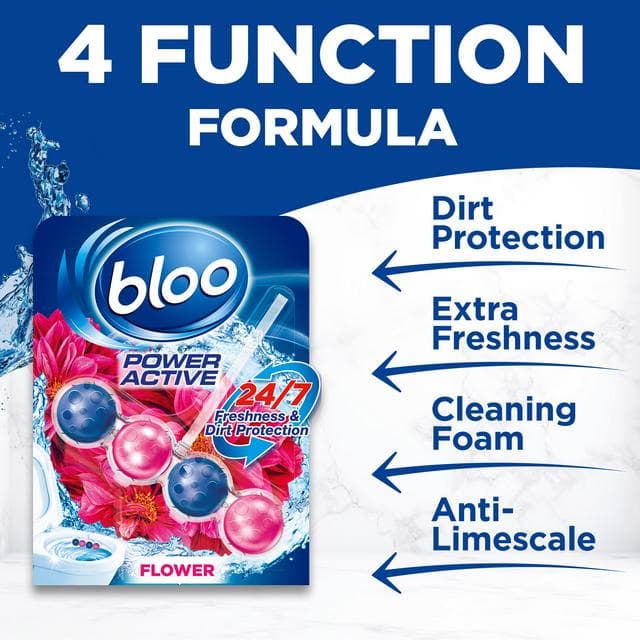 Bloo Power Active Flowers Toilet Rim Block 50g - gallery image 2