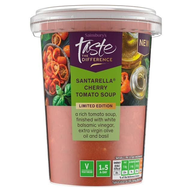 Sainsbury's 600g Santarella Cherry Tomato Soup, Taste the Difference - gallery image 1