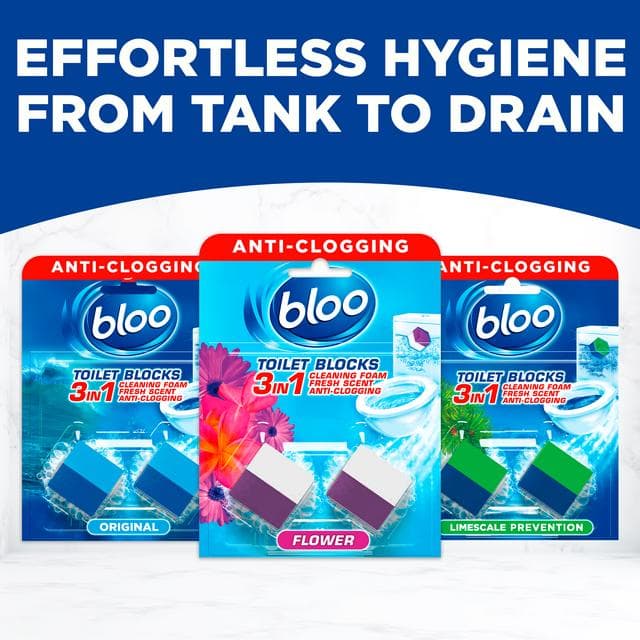 Bloo In Cistern Toilet Blocks Flowers 2x50g - gallery image 6