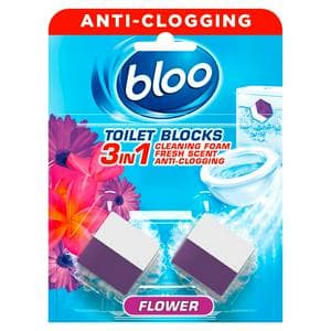 Bloo In Cistern Toilet Blocks Flowers 2x50g