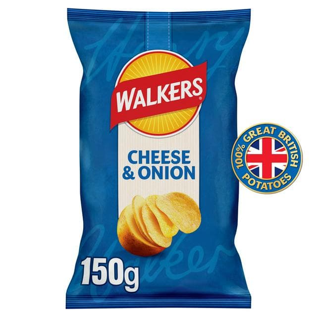 Walkers Cheese & Onion Sharing Crisps 150g - gallery image 1