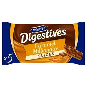McVitie's Digestive Caramel Slices Cake Bars Multipack 5x22g