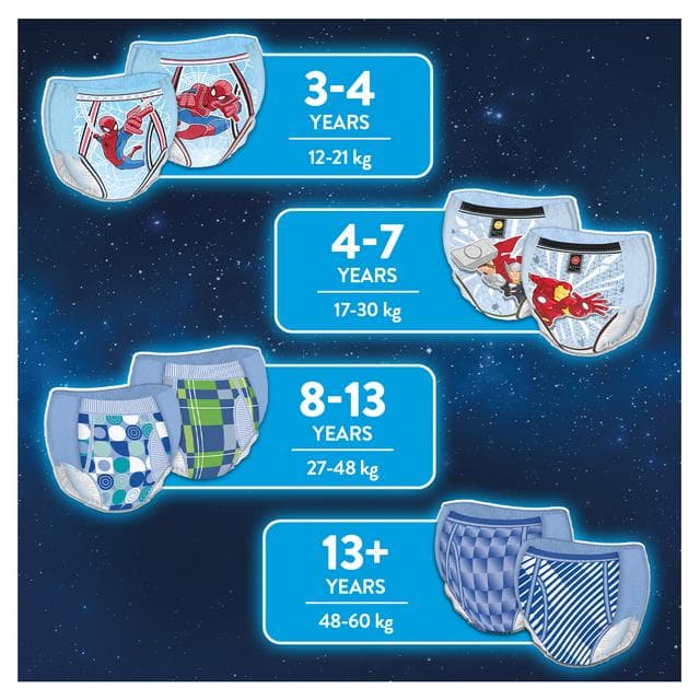 Huggies DryNites Bedwetting Pyjama Nappy Pants Boy Age 8-13 x9 - gallery image 5