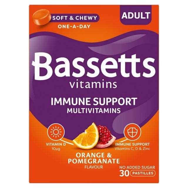 Bassetts Vitamins Immune Support Multivitamins Adult Orange & Pomegranate Flavour Pastilles x30 - gallery image 1