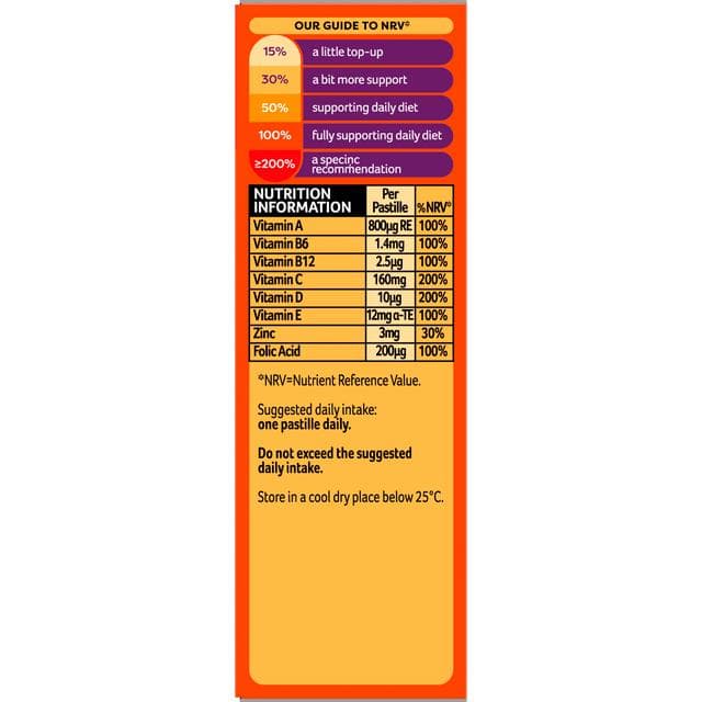 Bassetts Vitamins Immune Support Multivitamins Adult Orange & Pomegranate Flavour Pastilles x30 - gallery image 4