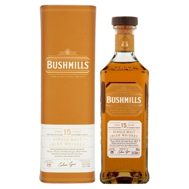 Bushmills 15 Year Old Single Malt Irish Whiskey 70cl - gallery image 1
