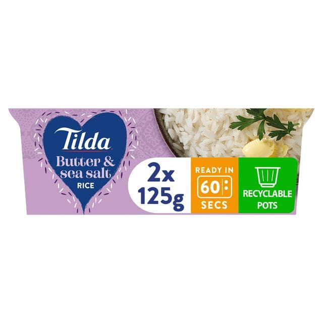 Tilda Butter & Sea Salt Rice 2x125g - gallery image 1