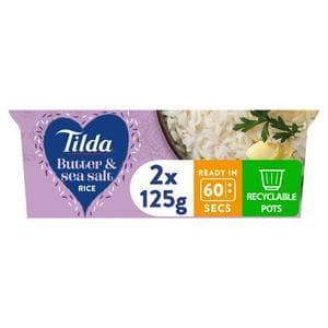 Tilda Butter & Sea Salt Rice 2x125g