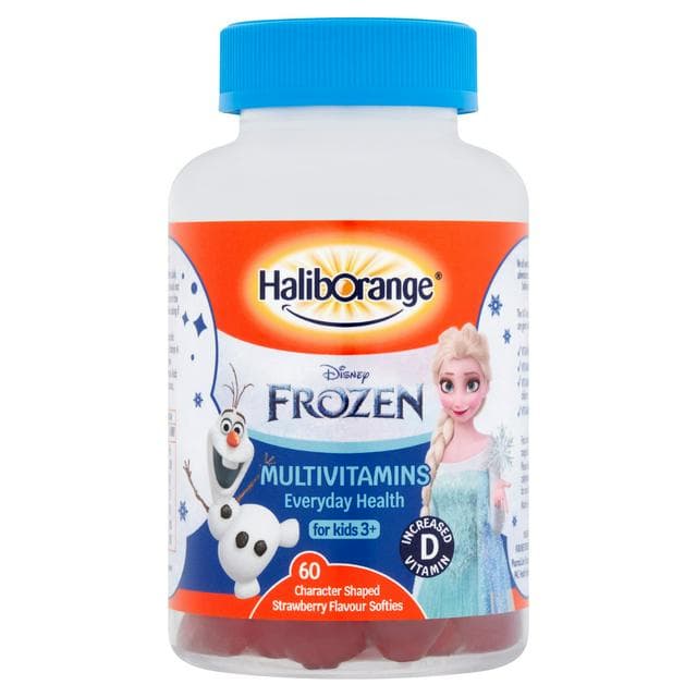 Haliborange Disney Frozen Multivitamins 60 Character Shaped Strawberry Flavour Softies for Kids 3+ - gallery image 1
