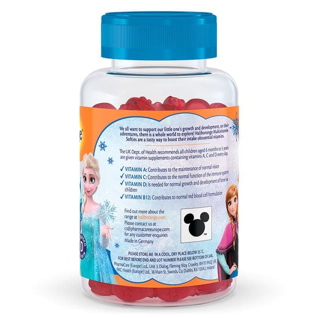 Haliborange Disney Frozen Multivitamins 60 Character Shaped Strawberry Flavour Softies for Kids 3+ - gallery image 6