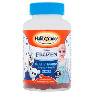 Haliborange Disney Frozen Multivitamins 60 Character Shaped Strawberry Flavour Softies for Kids 3+
