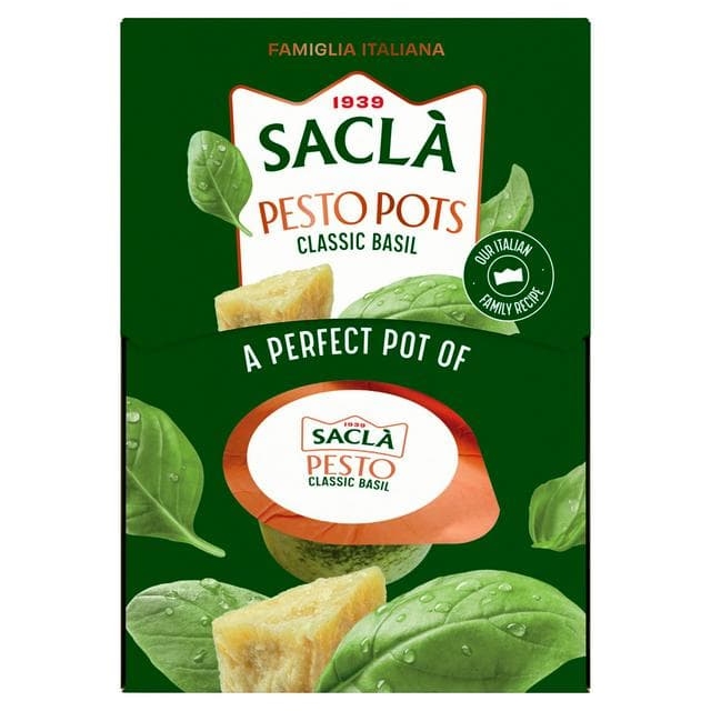 Sacla Classic Basil Pesto 45g - gallery image 1
