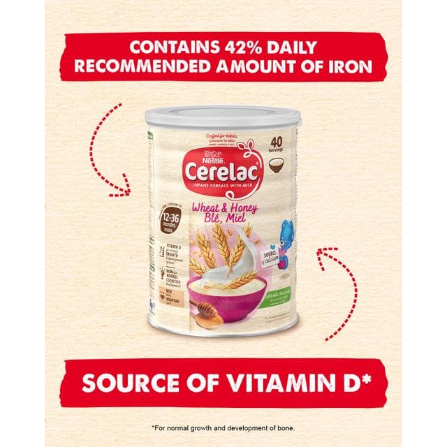 Cerelac Infant Baby Cereals with Milk Honey & Wheat 12 Months+ 1kg - gallery image 2