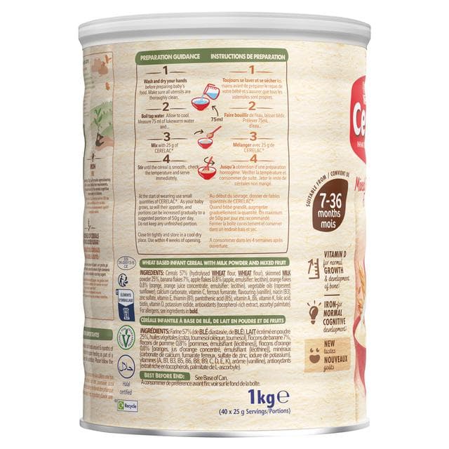 Cerelac Infant Baby Cereals with Milk Mixed Fruits & Wheat 7+ Months 1kg - gallery image 6