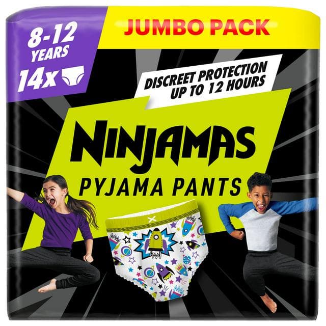 Pampers Ninjamas Pyjama Pants Unisex Spaceships, 8-12 Years x14 - gallery image 1