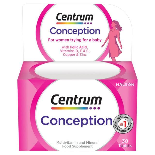 Centrum Conception Vitamins with Folic Acid Tablets x30 - gallery image 1