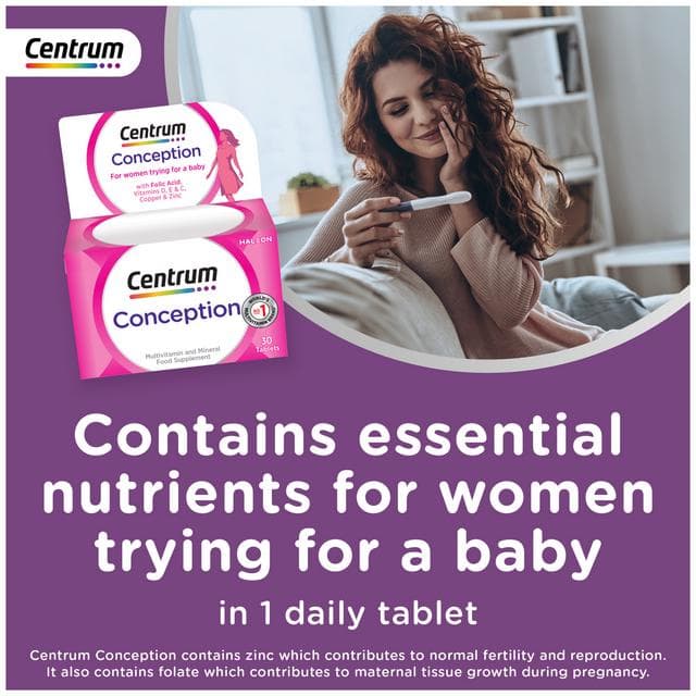 Centrum Conception Vitamins with Folic Acid Tablets x30 - gallery image 2