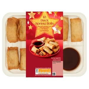 Sainsbury's 10 x Duck Spring Rolls & Hoisin Dip 240g