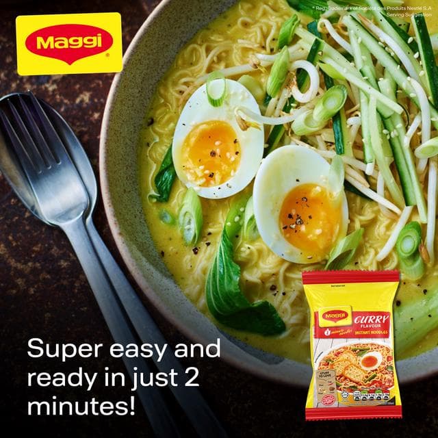 Maggi Curry Flavour Instant Noodles 5x79g - gallery image 2