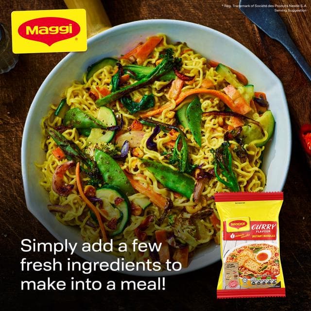 Maggi Curry Flavour Instant Noodles 5x79g - gallery image 3