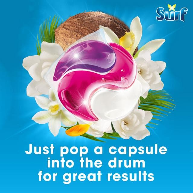 Surf 3 In 1 Laundry Washing Detergent Capsules Coconut Bliss 15 Washes - gallery image 4