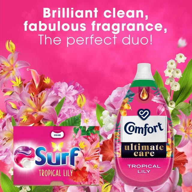 Surf 3 In 1 Laundry Washing Detergent Capsules Tropical Lily 15 Washes - gallery image 5