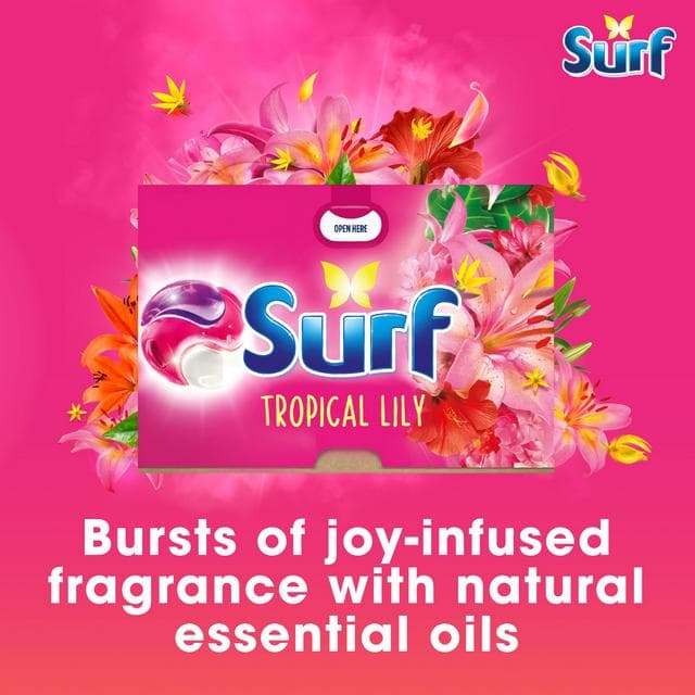 Surf 3 In 1 Laundry Washing Detergent Capsules Tropical Lily 15 Washes - gallery image 6