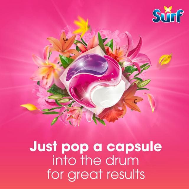 Surf 3 In 1 Laundry Washing Detergent Capsules Tropical Lily 26 Washes - gallery image 6