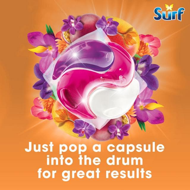Surf 3 In 1 Laundry Washing Detergent Capsules Passion Bloom 26 Washes - gallery image 3