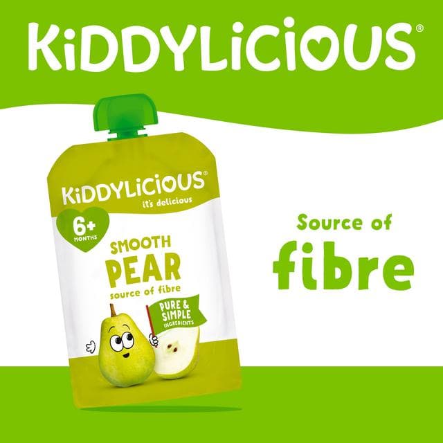 Kiddylicious Smooth Pear Pouch Baby Food 100g - gallery image 2