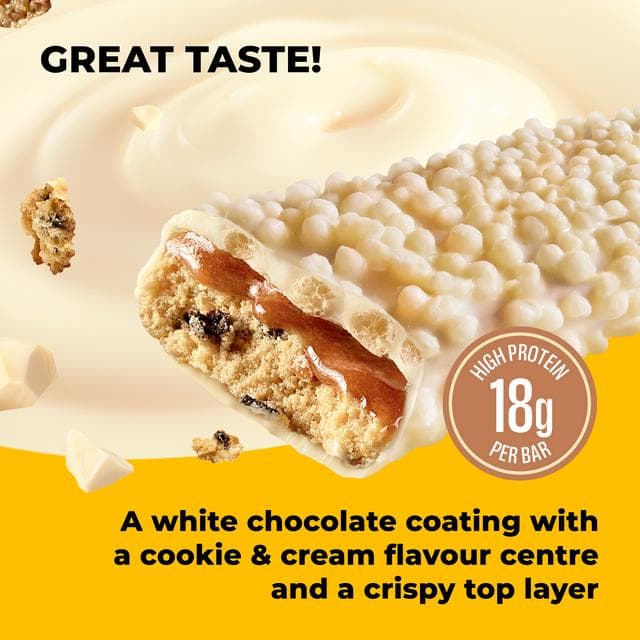 Fulfil White Chocolate Cookies & Cream Flavour Vitamin Protein Bar 55g - gallery image 3