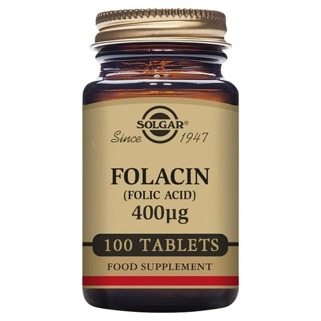Solgar Folacin Folic Acid Tablets 400ug x100 - gallery image 1